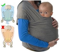 Fular portabebes elastico para llevar bebé